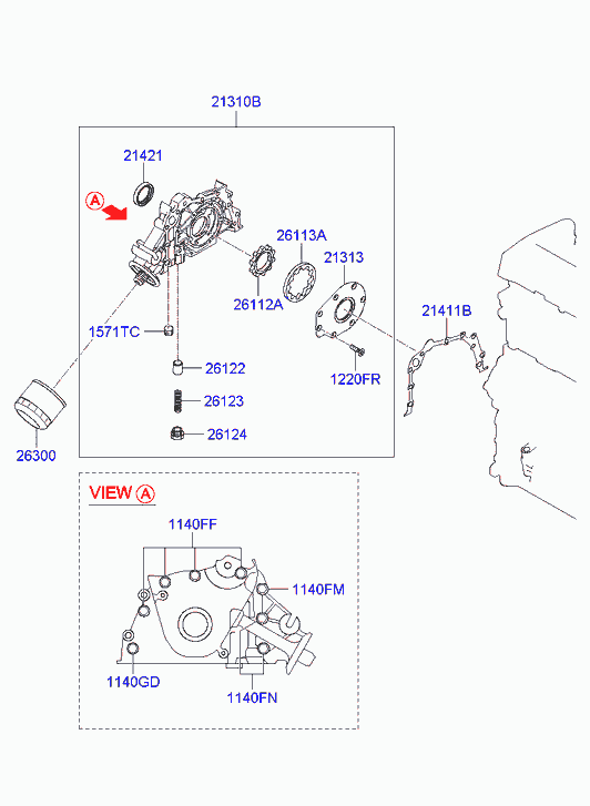 KIA 2131023003 - Eļļas sūknis ps1.lv