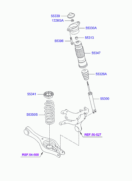 KIA 55348-2L000 - Putekļu aizsargkomplekts, Amortizators ps1.lv