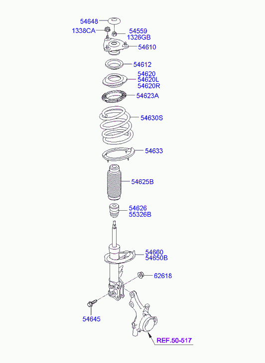 KIA 54610-2H300 - Amortizatora statnes balsts ps1.lv