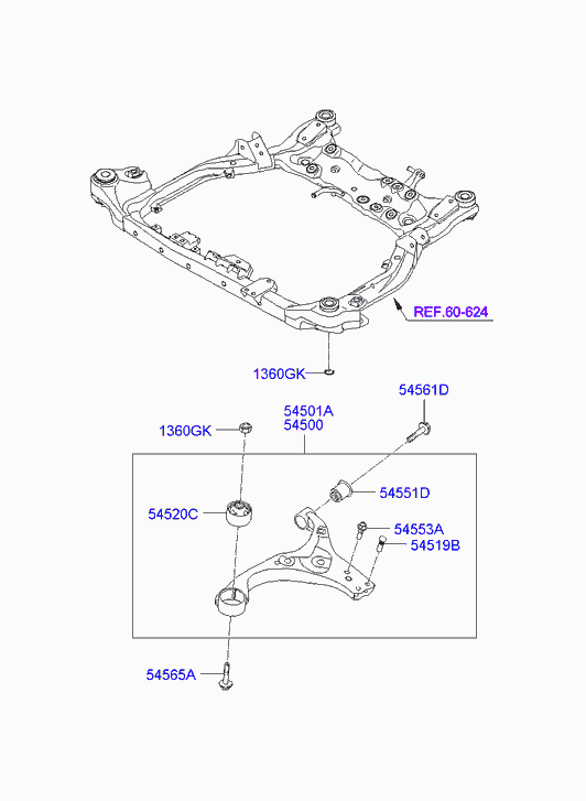 KIA 54501-2H000 - Neatkarīgās balstiekārtas svira, Riteņa piekare ps1.lv