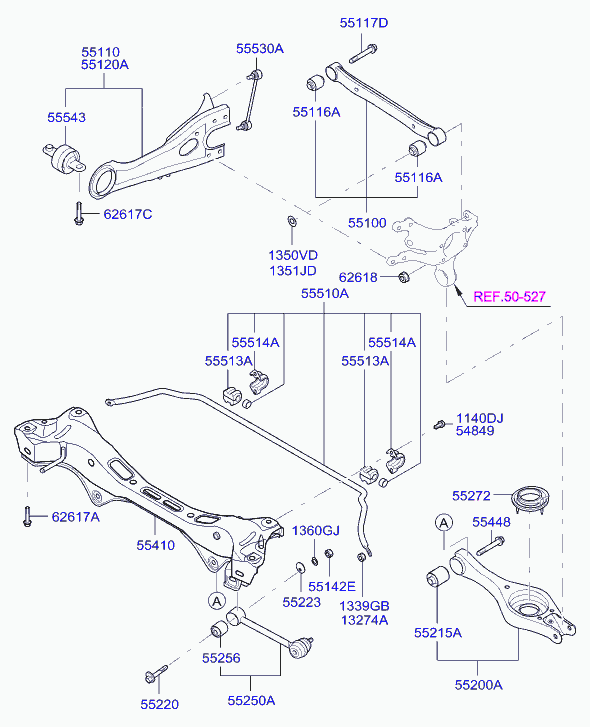 KIA 555302H200 - Stiepnis / Atsaite, Stabilizators ps1.lv