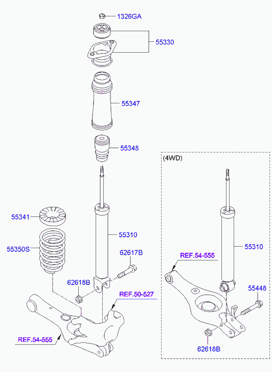 KIA 55311-2S450 - Amortizators ps1.lv