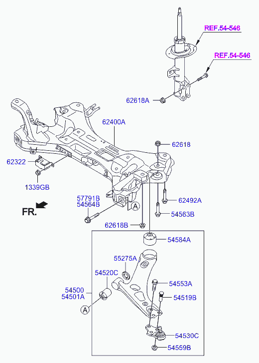 Hyundai 54501-2S000 - Neatkarīgās balstiekārtas svira, Riteņa piekare ps1.lv