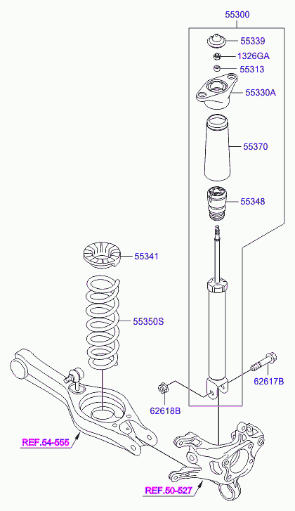 KIA 55300-A6410 - Amortizators ps1.lv