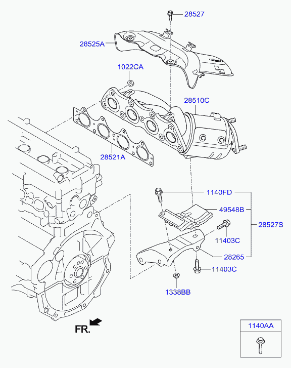 KIA 28510-2BEF1 - Katalizators ps1.lv