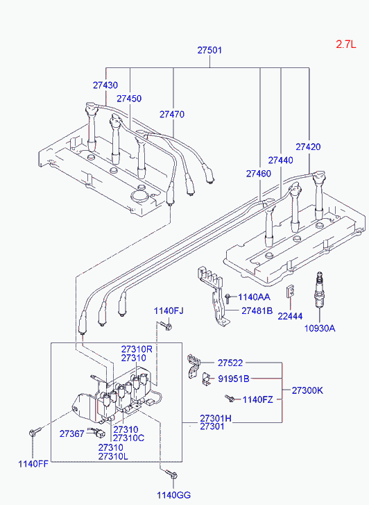 KIA 27301-37120 - Aizdedzes spole ps1.lv