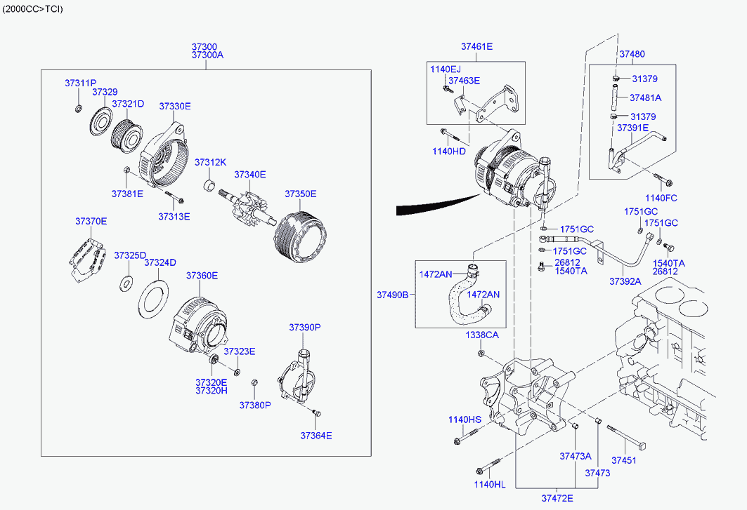 Hyundai 37300 37400 - Ģenerators ps1.lv