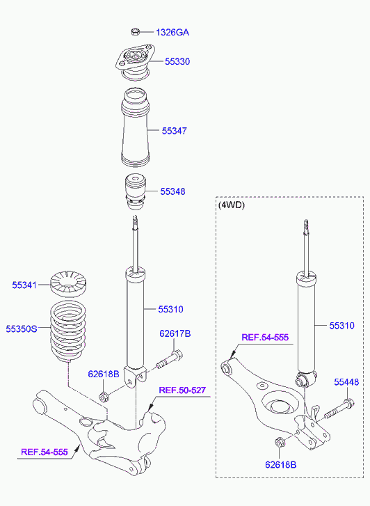 Hyundai 55311-2Y900 - Amortizators ps1.lv