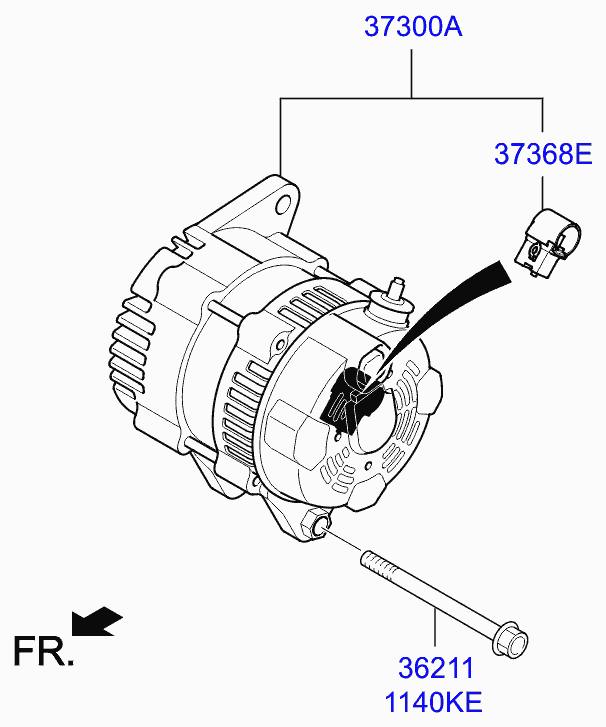 Hyundai 373683C200 - Holder sub-assy - brush ps1.lv