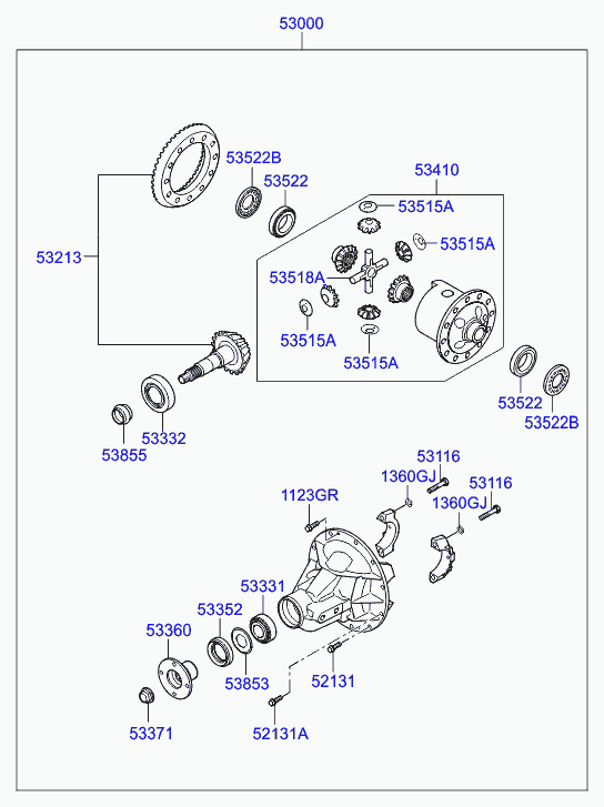 Hyundai 535214H000 - Riteņa rumbas gultņa komplekts ps1.lv