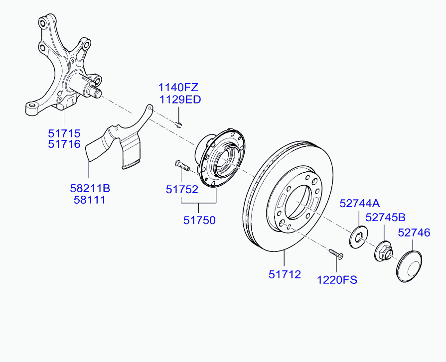 Hyundai 517124H500 - Bremžu diski ps1.lv