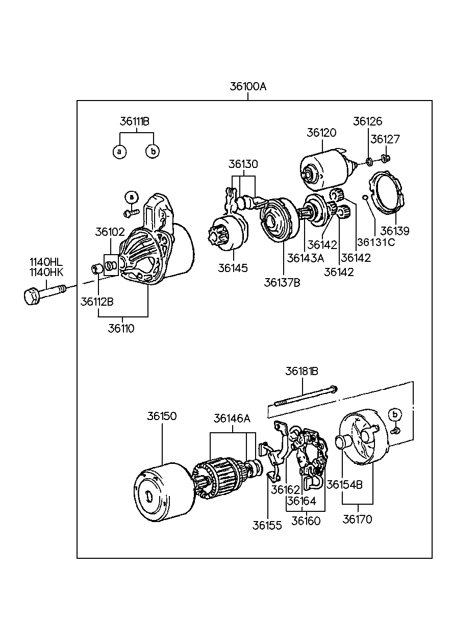 KIA 36100-32630 - Starteris ps1.lv