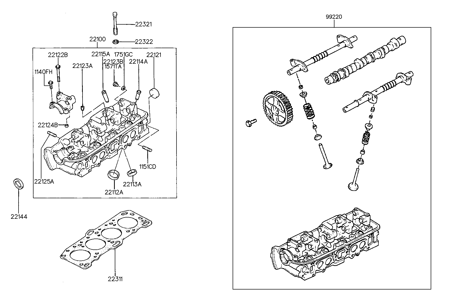 Mitsubishi 22321-32000 - Cilindru galvas skrūvju komplekts ps1.lv