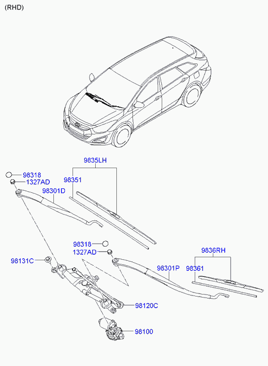 Hyundai 98351-3Z000 - Stikla tīrītāja slotiņa ps1.lv