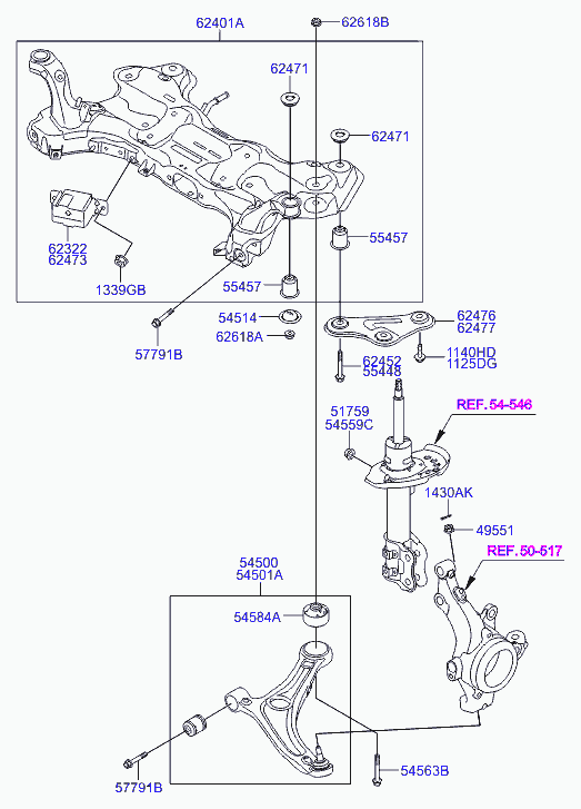 KIA 545013Z000 - Neatkarīgās balstiekārtas svira, Riteņa piekare ps1.lv