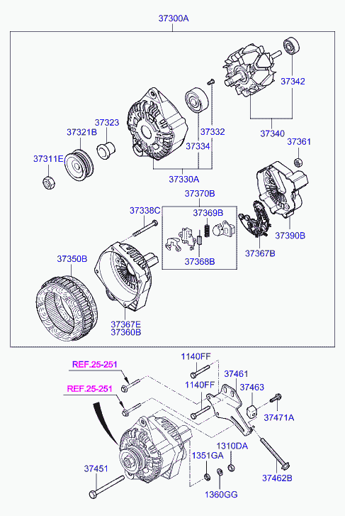 KIA 37300-22600 - Ģenerators ps1.lv