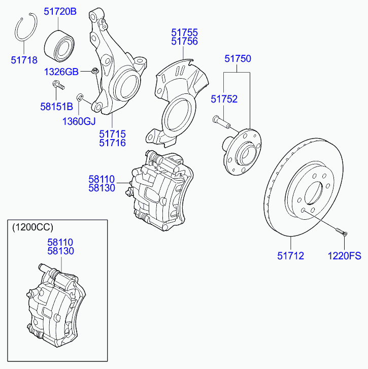 Buessing 51720-02000 - Riteņa rumbas gultņa komplekts ps1.lv