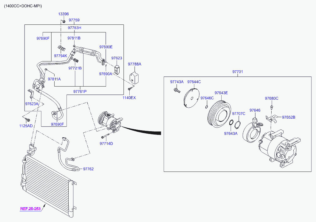 KIA 97701-2K201 - Kompresors, Gaisa kond. sistēma ps1.lv