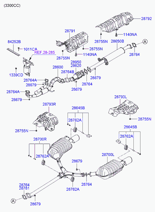 Hyundai 28781-37010 - Blīve, Izplūdes caurule ps1.lv