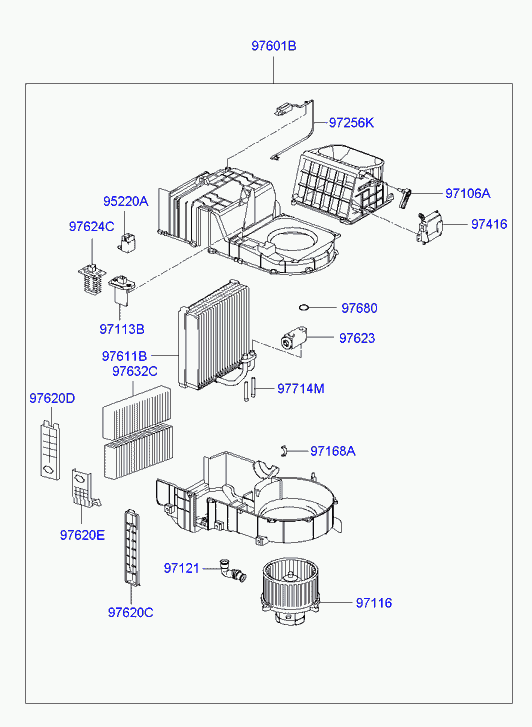 KIA 97111-38000 - Rezistors, Salona ventilators ps1.lv