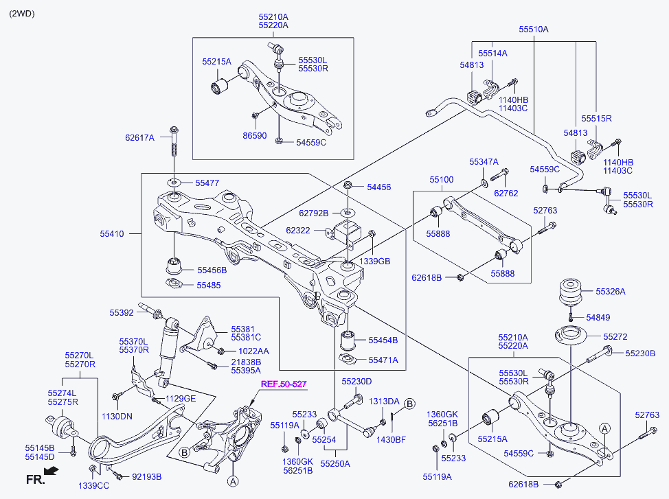 KIA 55220 2W150* - Neatkarīgās balstiekārtas svira, Riteņa piekare ps1.lv