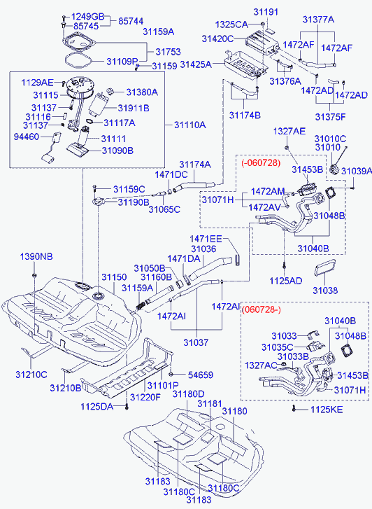 Hyundai 311103K200 - Degvielas sūkņa modulis ps1.lv