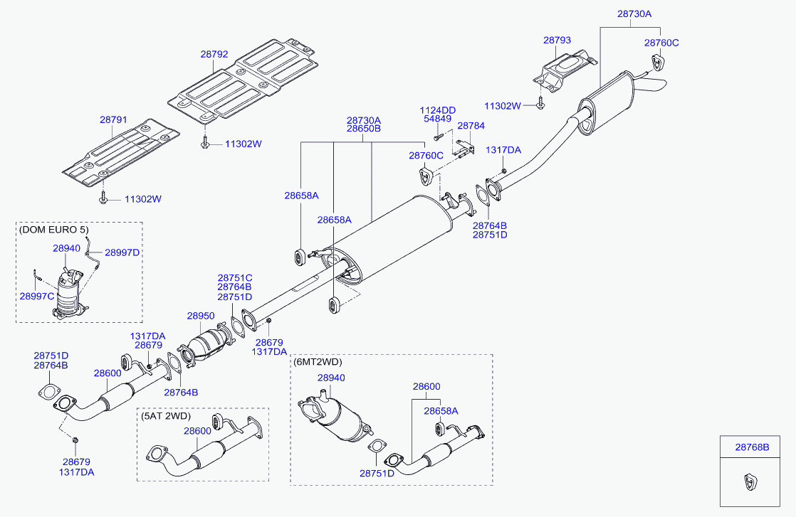 Hyundai 28764-34250 - Blīve, Izplūdes caurule ps1.lv