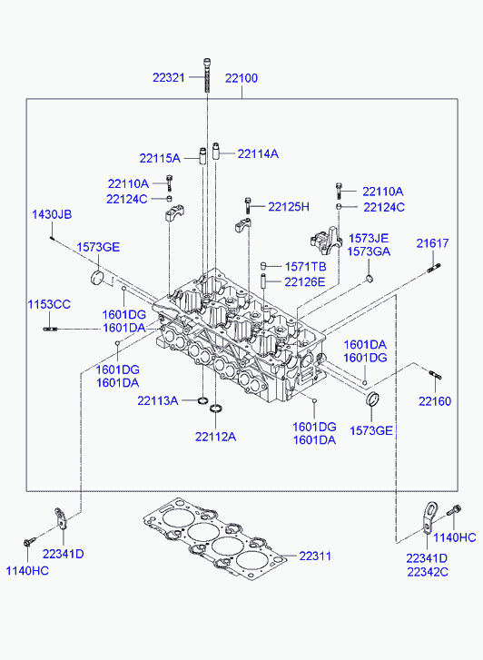 KIA 22311-2A100 - Blīve, Motora bloka galva ps1.lv