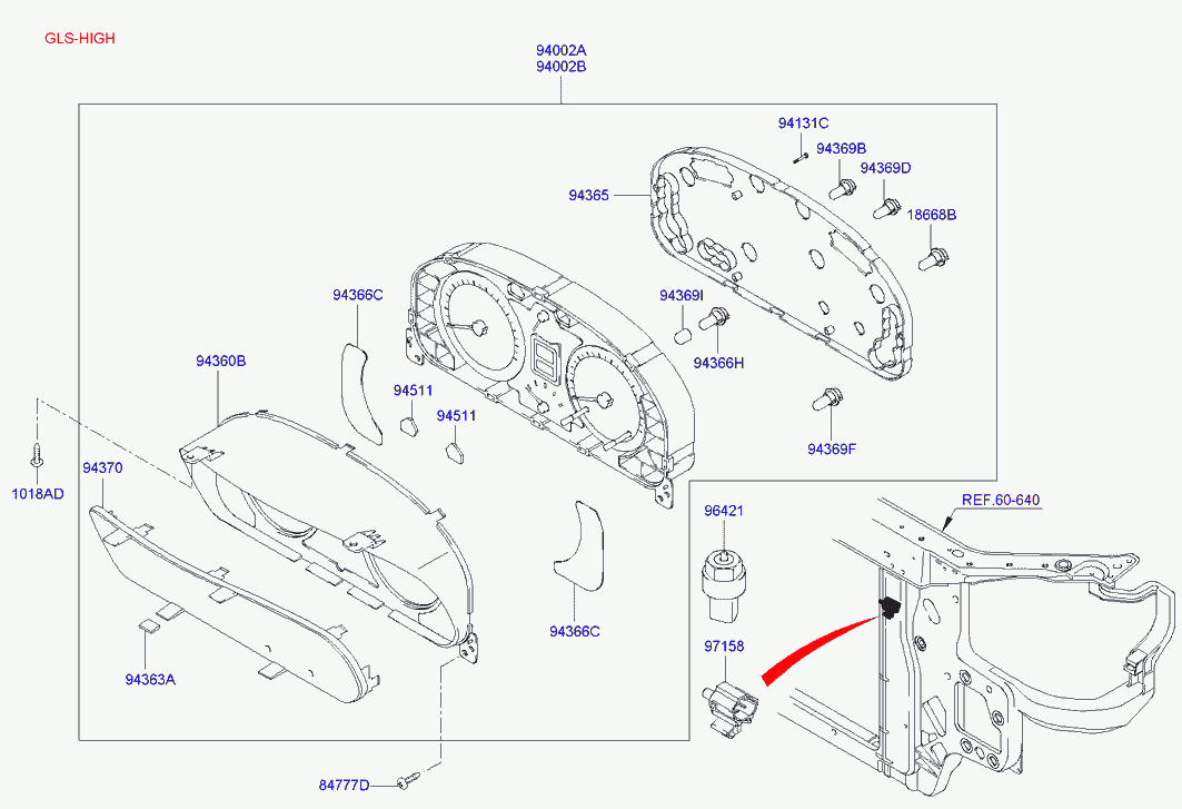 KIA 96420 2D501 - Devējs, Ātrums / Rotācijas frekvence ps1.lv