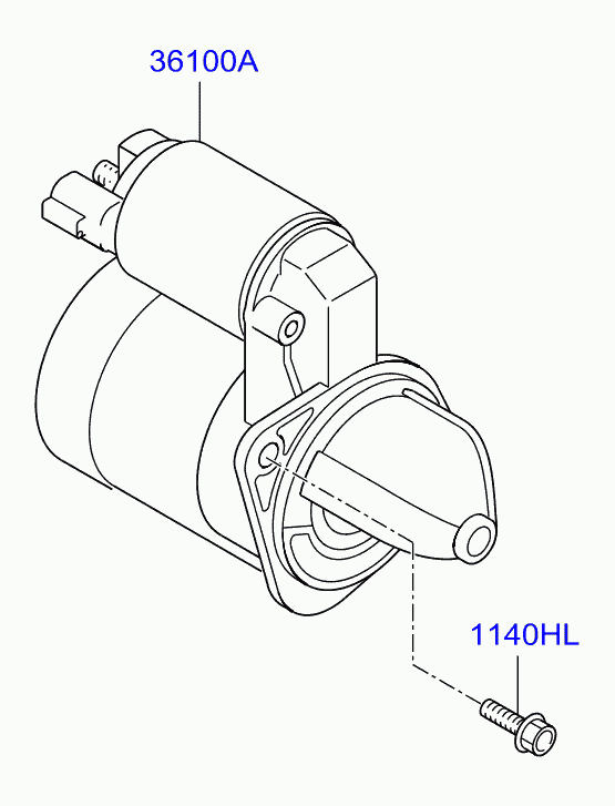 KIA 361002B300 - Starteris ps1.lv