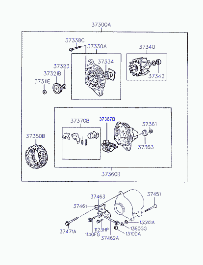 Hyundai 37300-02503 - Ģenerators ps1.lv