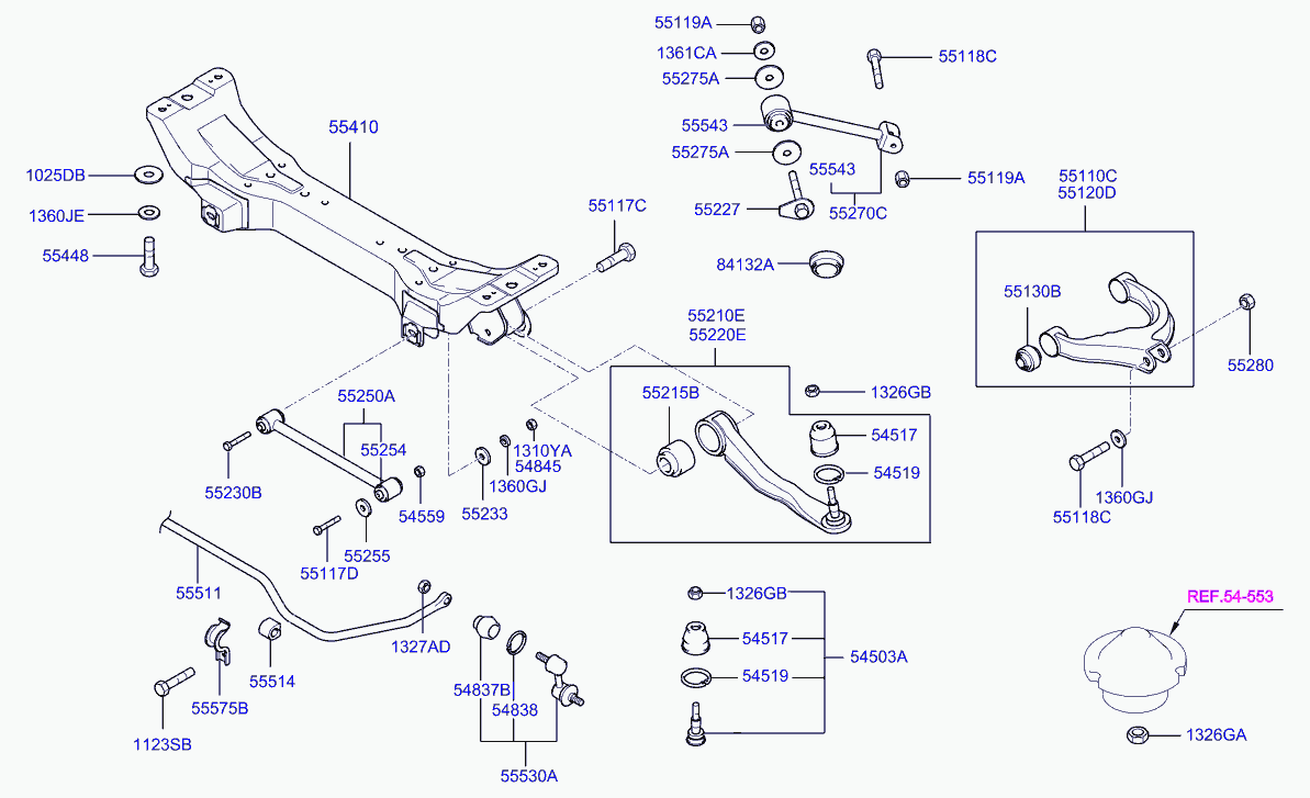 KIA 55530-38600 - Stiepnis / Atsaite, Stabilizators ps1.lv