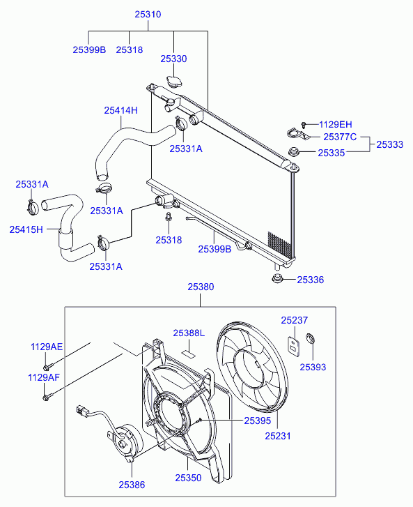 KIA 2533039100 - Vāciņš, Radiators ps1.lv