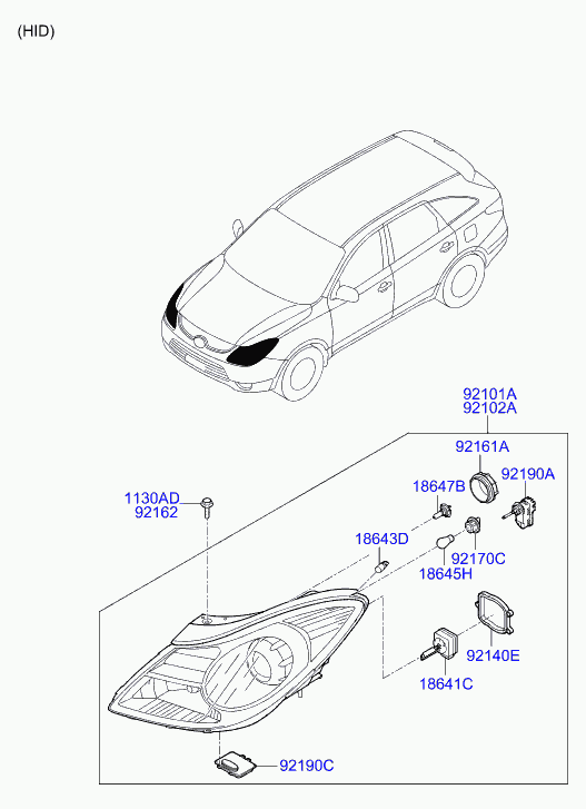 KIA 921903L000 - Vadības iekārta, Apgaismojums ps1.lv