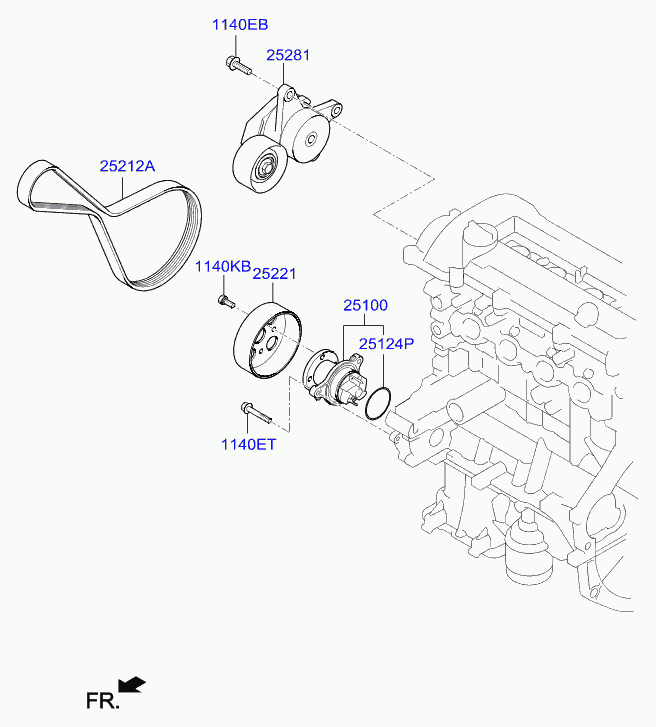 Hyundai 25100-03011 - Ūdenssūknis ps1.lv