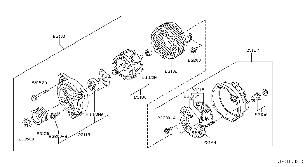 NISSAN 23100-3FY1A - Ģenerators ps1.lv