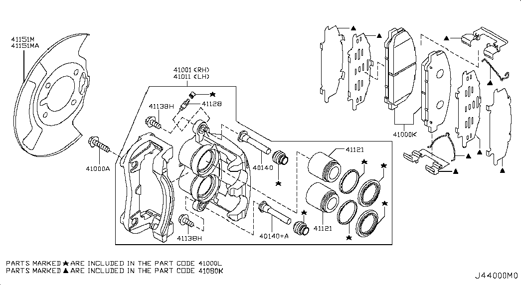 NISSAN D1060-9FE0A - Bremžu uzliku kompl., Disku bremzes ps1.lv