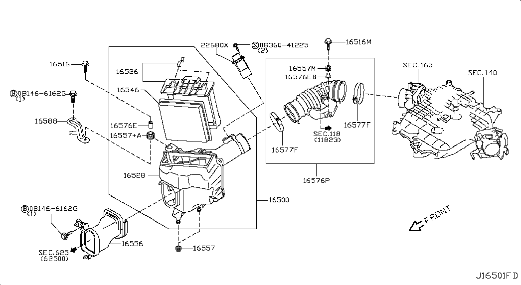 Infiniti 16546 JK20A - Gaisa filtrs ps1.lv