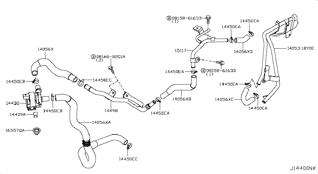 NISSAN 144B0JG70A - Papildus ūdenssūknis ps1.lv