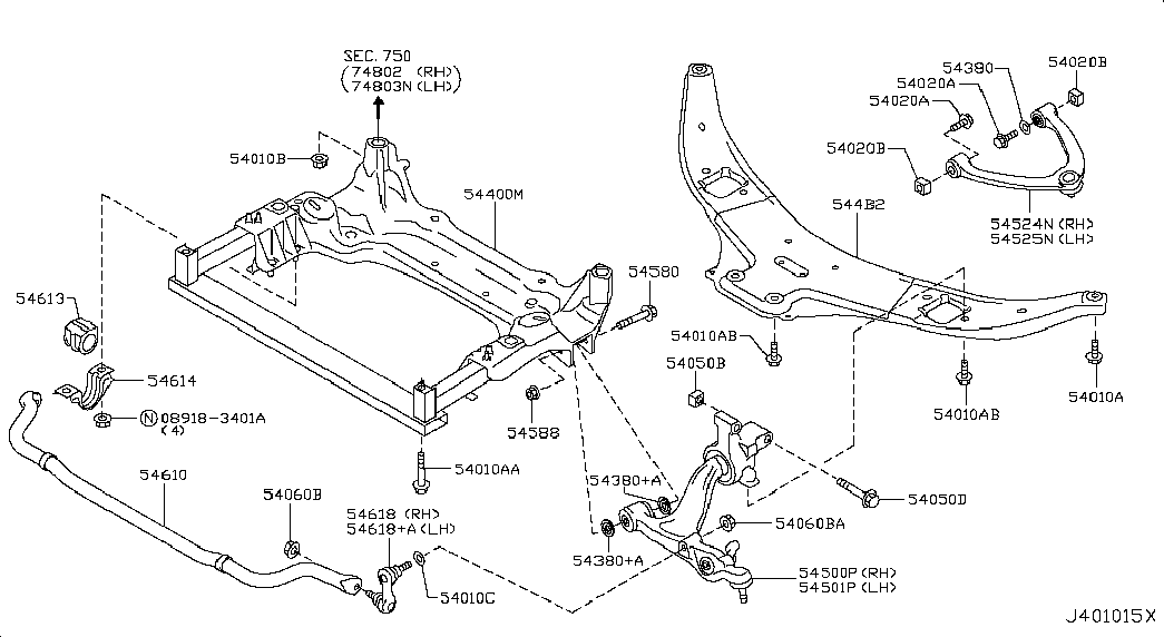 Infiniti 54618 1CA2A - Stiepnis / Atsaite, Stabilizators ps1.lv