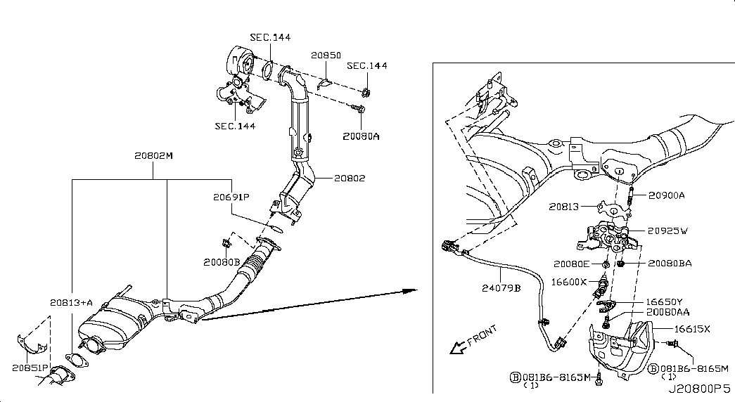 Datsun 206928H300 - Blīve, Izplūdes caurule ps1.lv