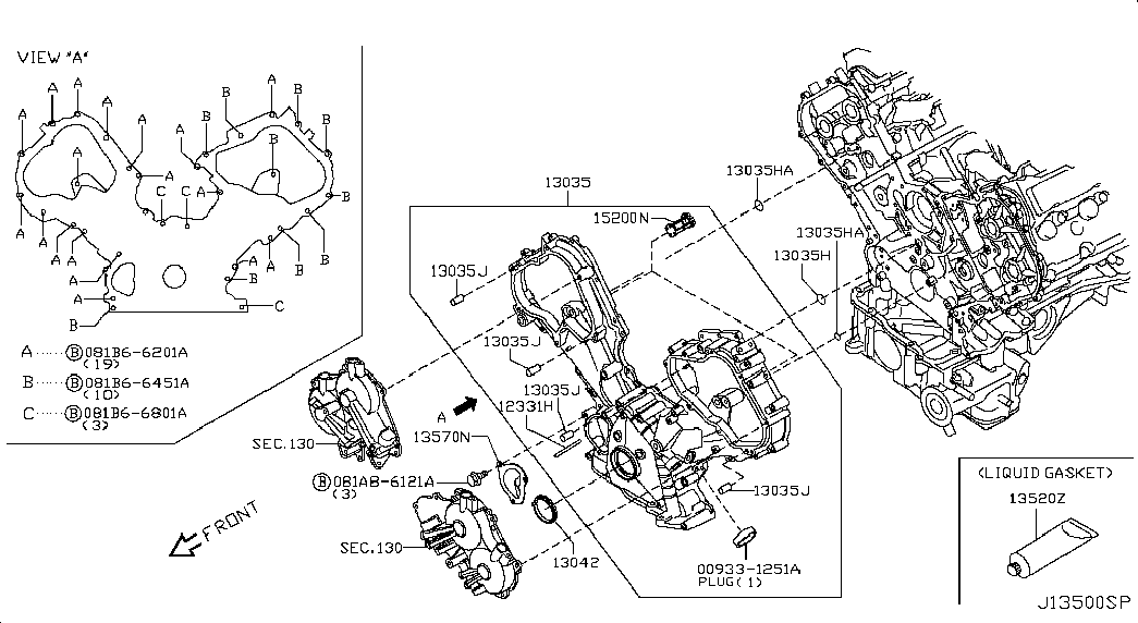 NISSAN 13510-6N210 - Sadales vārpstas piedziņas ķēdes komplekts ps1.lv