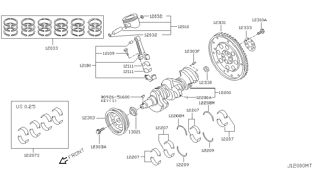 NISSAN 13021-AL510 - Sadales vārpstas piedziņas ķēdes komplekts ps1.lv