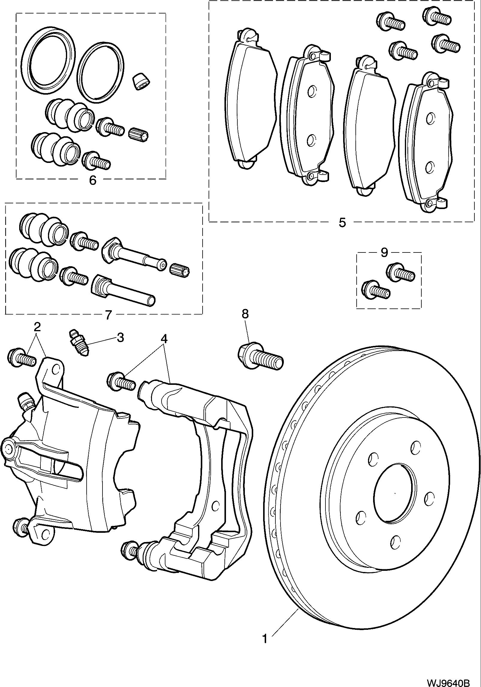 Jaguar C2S12633 - Remkomplekts, Bremžu suports ps1.lv