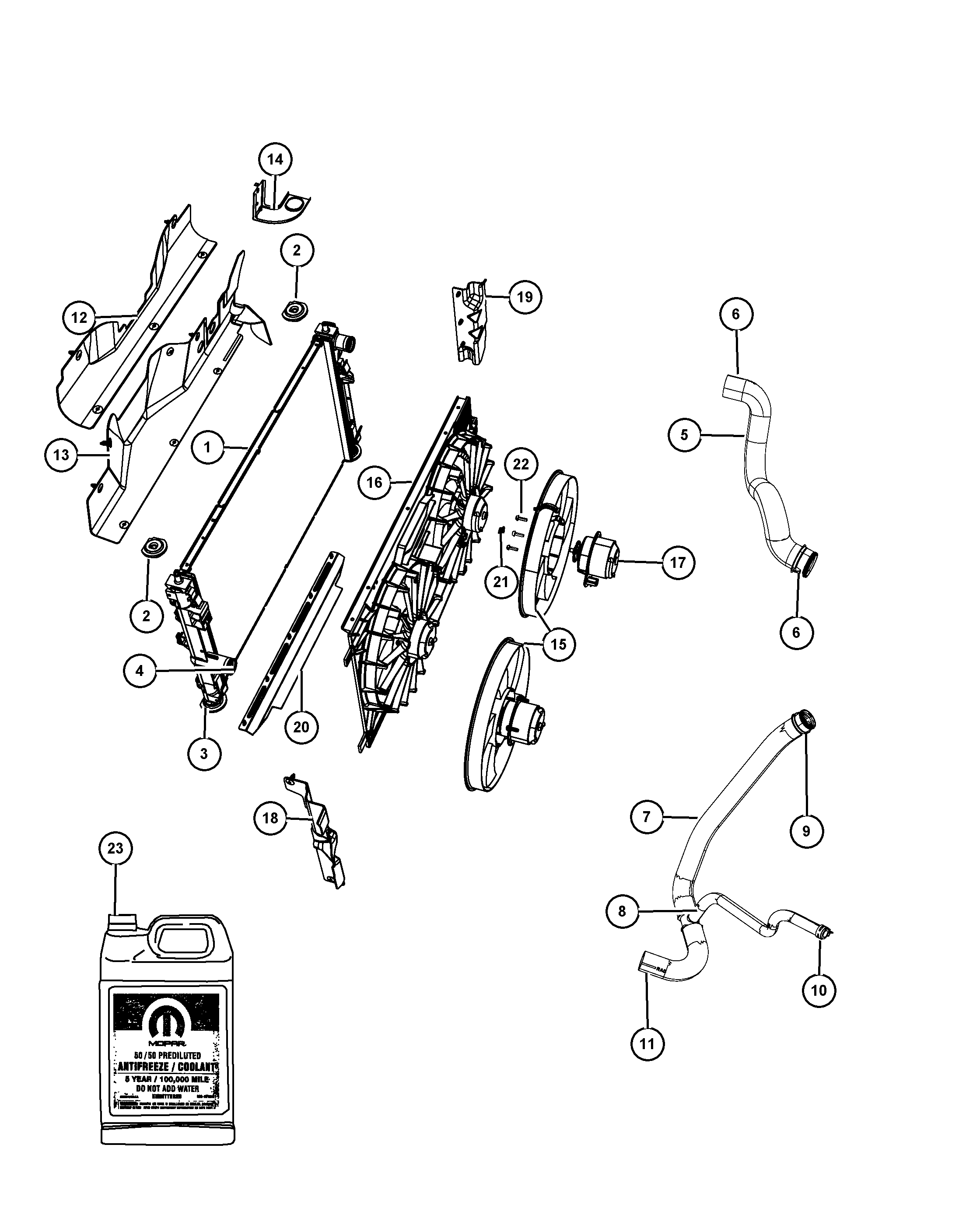 Dodge 68069 019AA - Radiators, Motora dzesēšanas sistēma ps1.lv