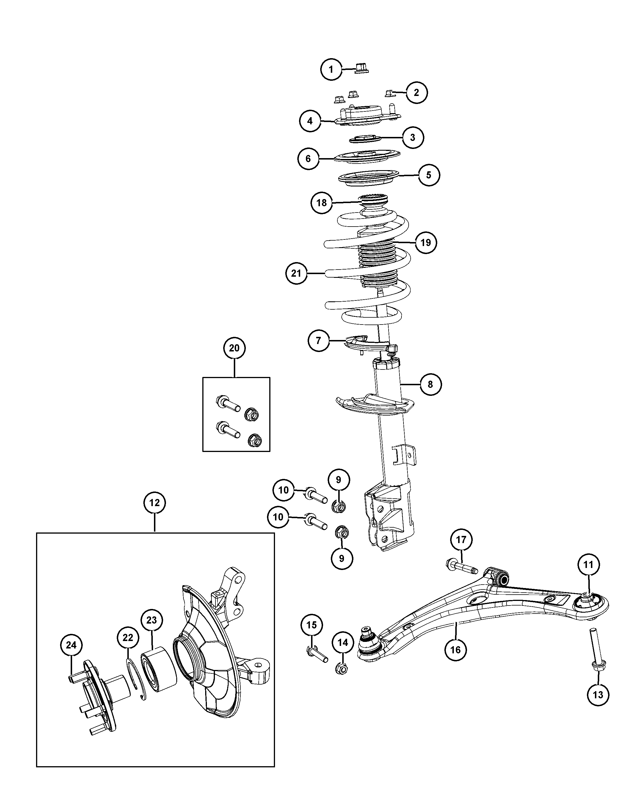 Jeep 5105 041AI - Neatkarīgās balstiekārtas svira, Riteņa piekare ps1.lv