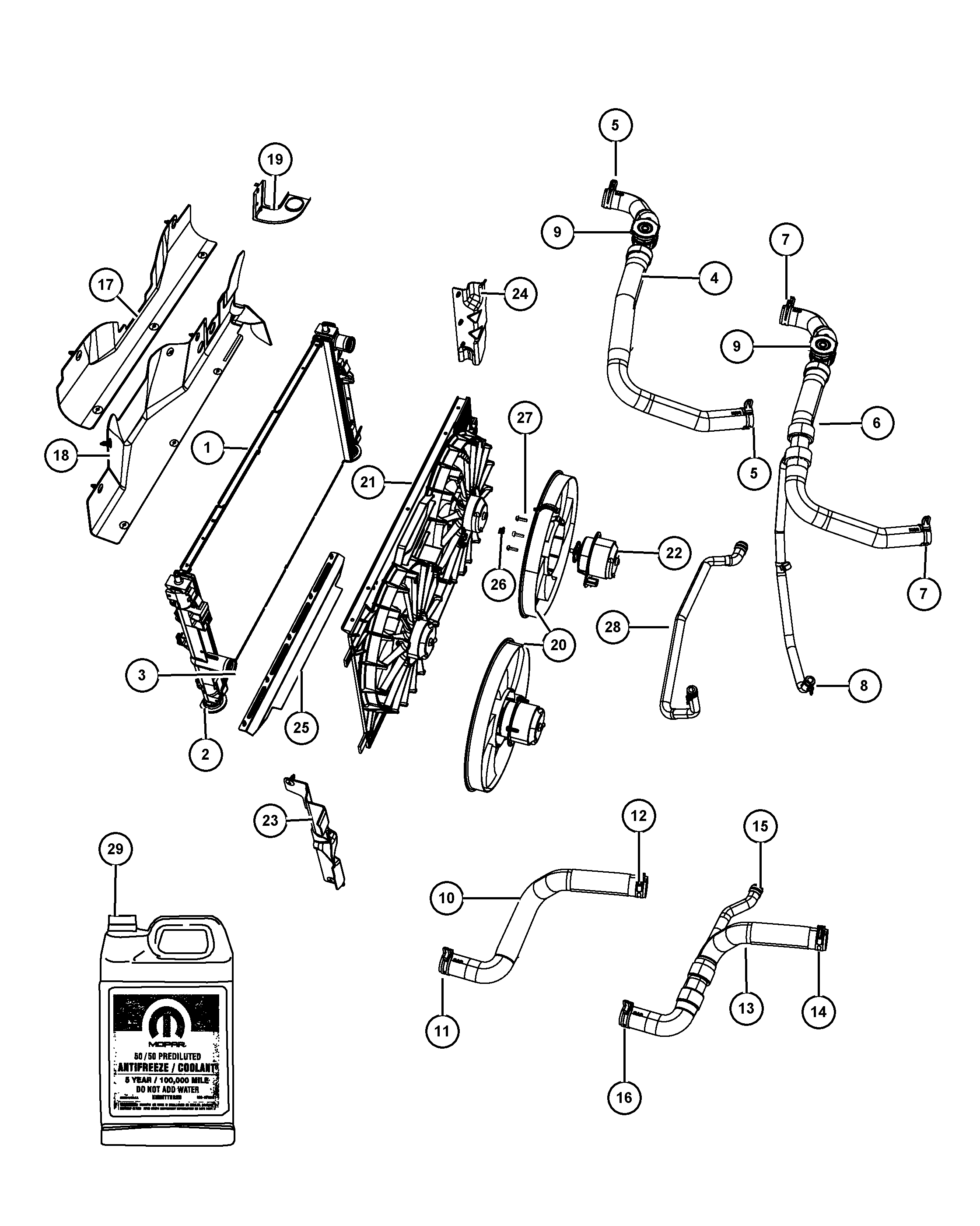 Dodge 68004 049AB - Radiators, Motora dzesēšanas sistēma ps1.lv