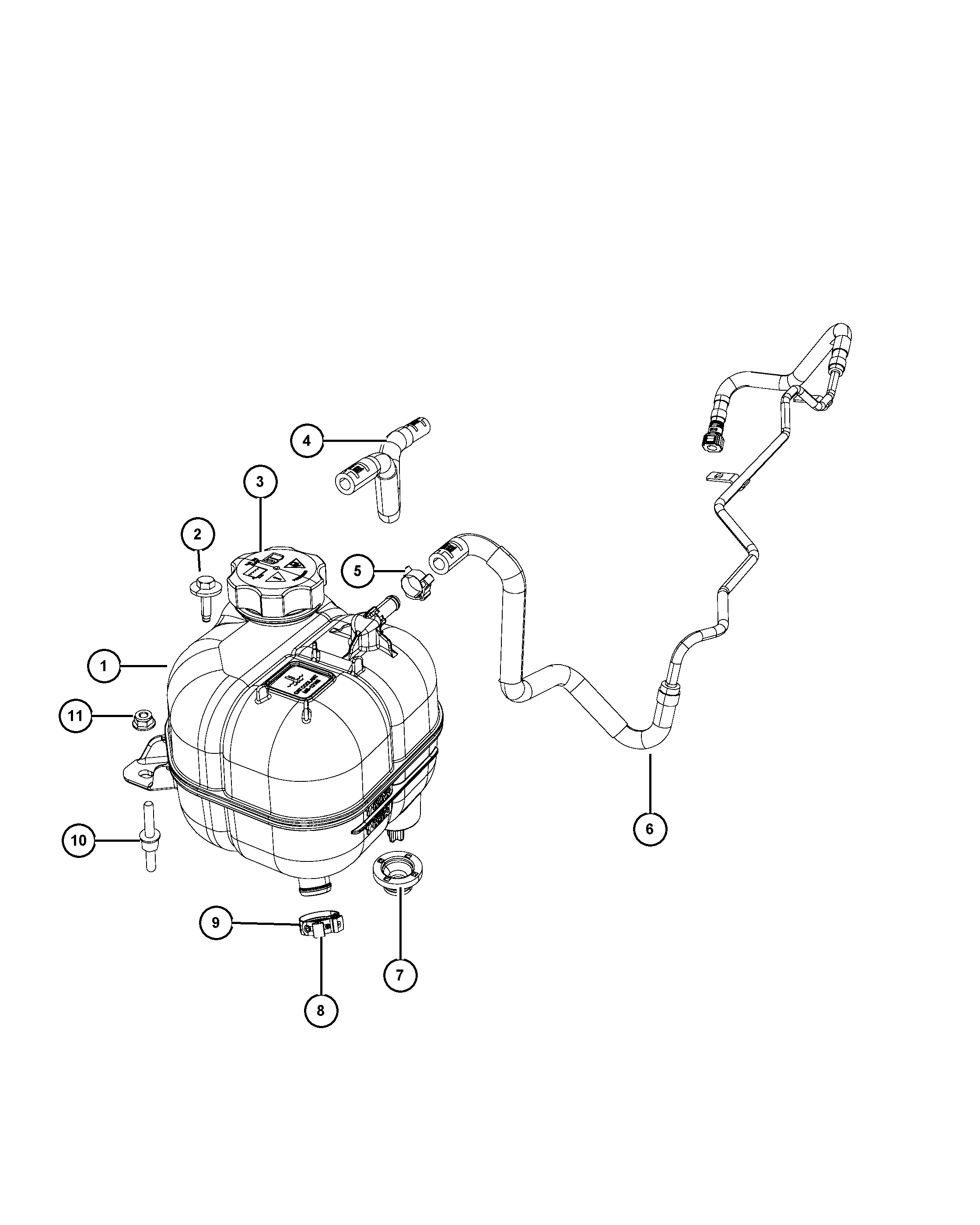 Jeep 68249 136AA - Vāciņš, Dzesēšanas šķidruma rezervuārs ps1.lv