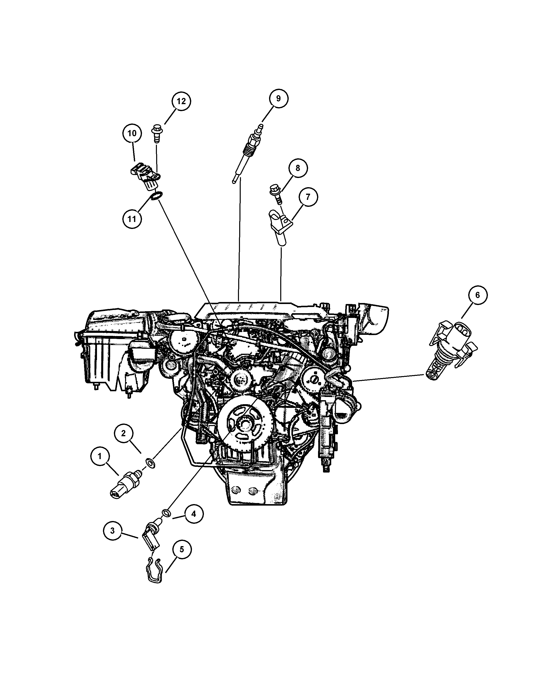 Mercedes-Benz 5080 346AA - Impulsu devējs, Kloķvārpsta ps1.lv