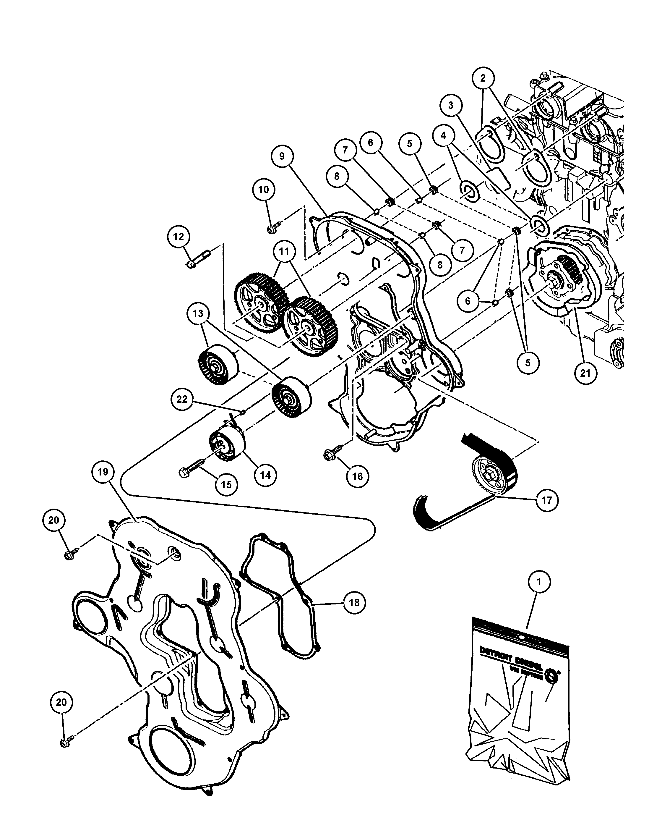 Chrysler 5066 826AA - Spriegotājrullītis, Gāzu sadales mehānisma piedziņas siksna ps1.lv